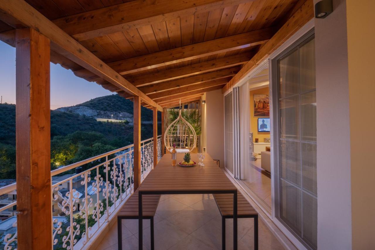Panoramic View!Penthouse 120Qm Of Sea & Mountain Villa Loutrá Edipsoú Eksteriør bilde